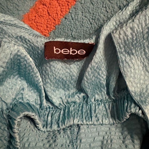 bebe Vibrant Blue Halter Blouse - Picture 3 of 8